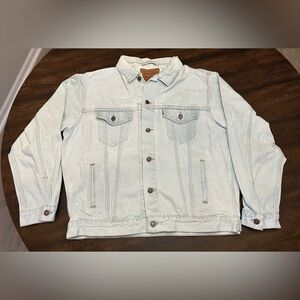 Vintage Levis Jacket Mens Large Blue Trucker Denim Jean Made USA Button Up 90s